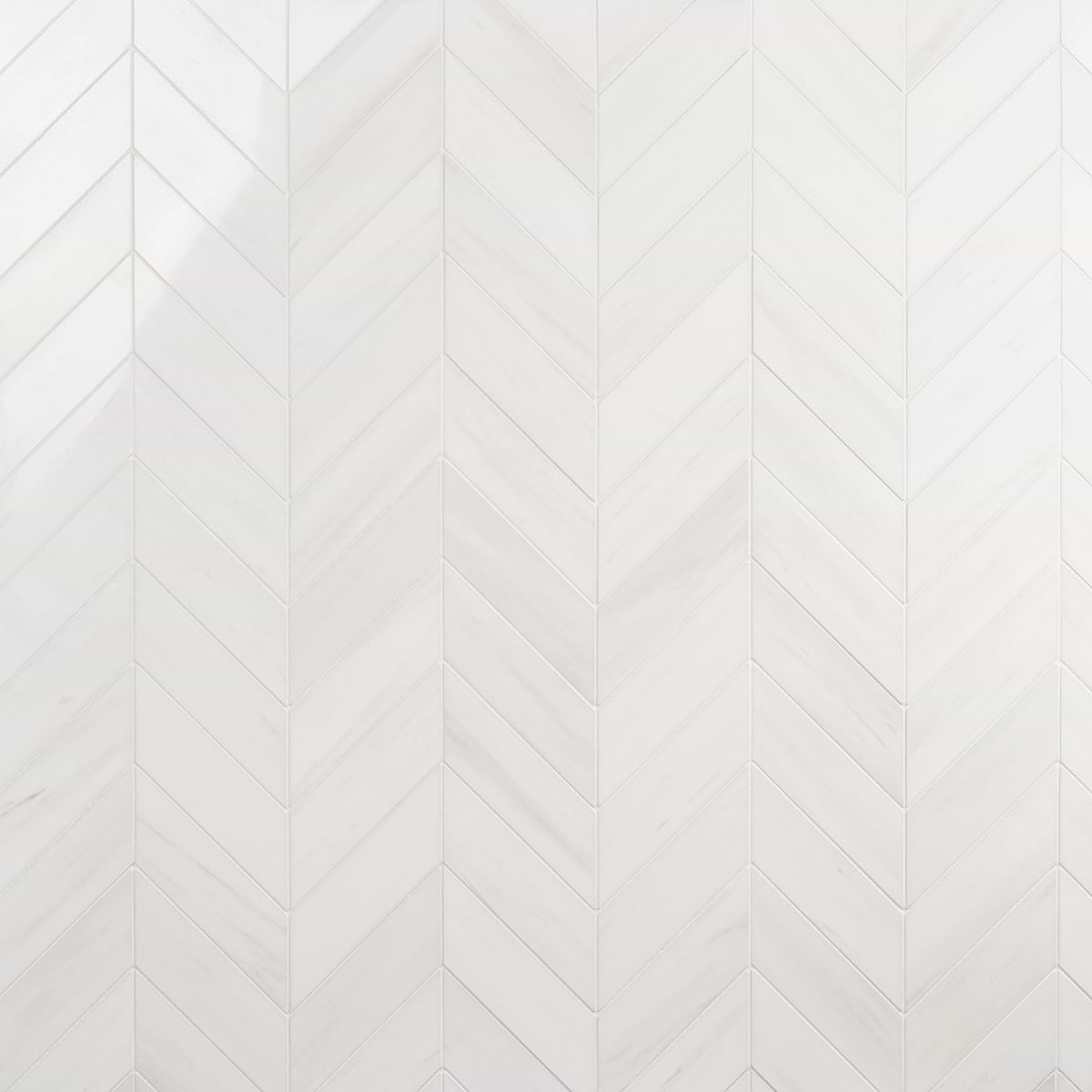 Bianco Dolomite Premium 3x12 Chevron Polished 