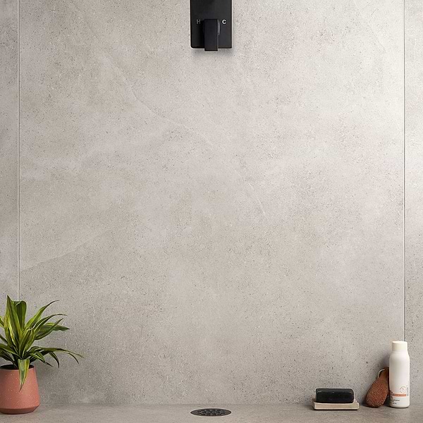 Ages Fumo 48x48 Matte; in Light Gray Colorbody Porcelain; for Backsplash, Bathroom Floor, Bathroom Wall, Commercial Floor, Floor Tile, Kitchen Floor, Kitchen Wall, Outdoor Floor, Outdoor Wall, Pool Tile, Shower Floor, Shower Wall, Wall Tile; in Style Ideas Beach, Classic, Contemporary, Industrial, Mid Century, Modern, Traditional, Transitional