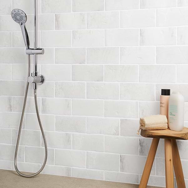 Malta White 4x8 Terracotta Look Matte Ceramic Tile