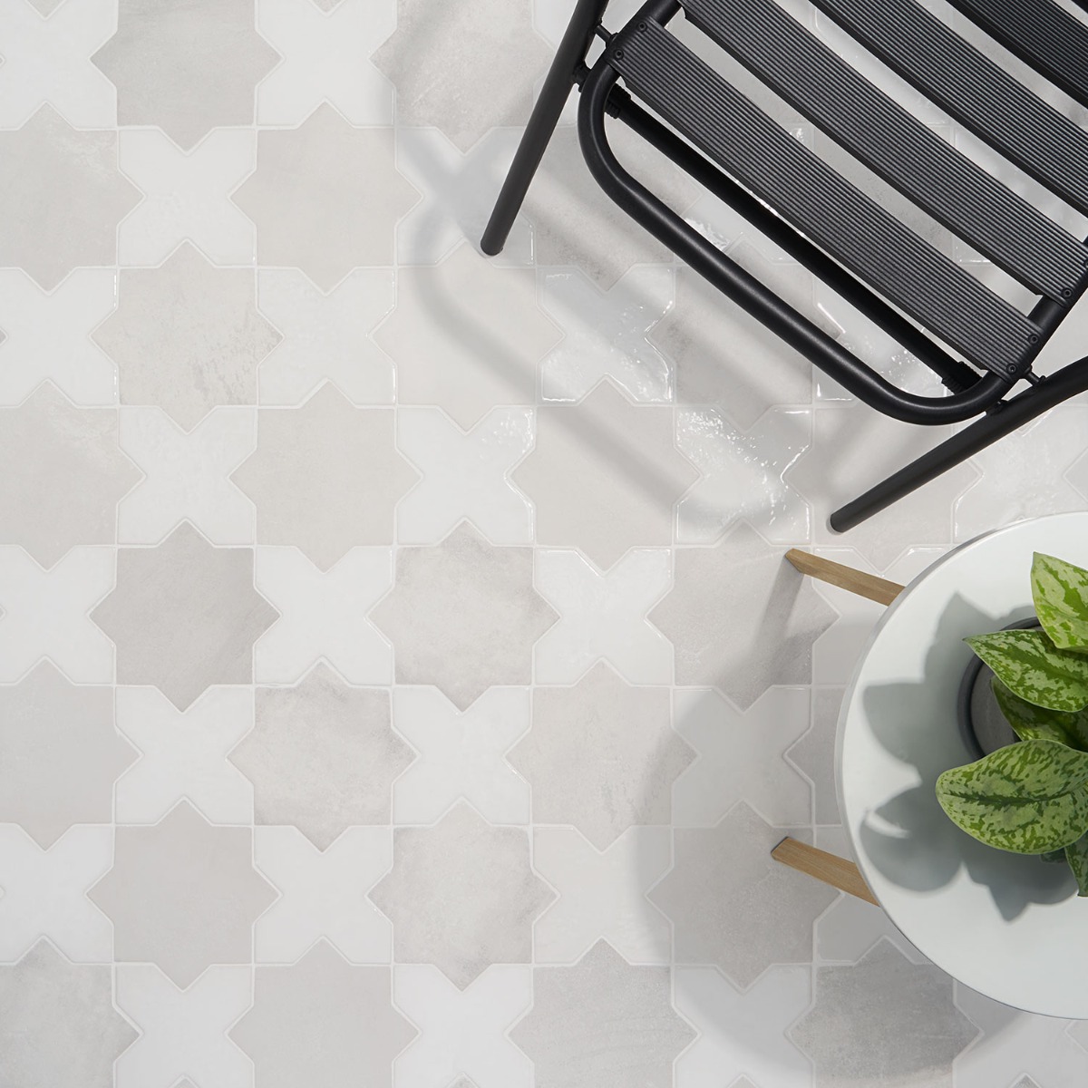 Shop Sample-Malta White Matte Star and White Polished Cross 6