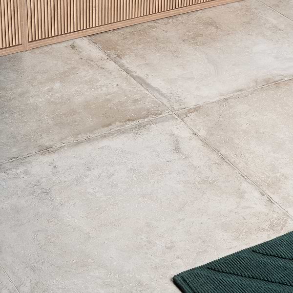 Caruso Efeso Gray 24x24 Travertine Look Matte Porcelain Tile