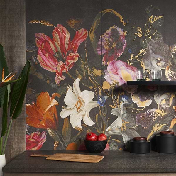 KIT- Paula Purroy Musee Bouquet Multicolor 24x48 Artisan Decor Mural Porcelain Tile
