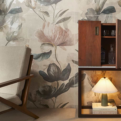 Paula Purroy Musee Lily 24x48 Artisan Decor Porcelain Tile