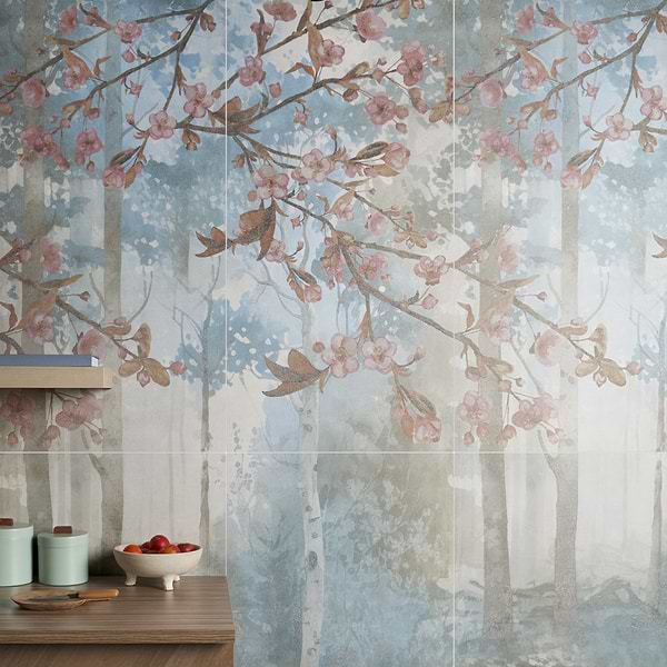 KIT- Paula Purroy Musee Secret Forest 24x48 Artisan Decor Mural Porcelain Tile