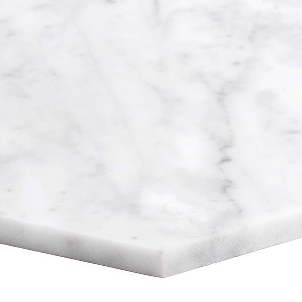 Epoch White Carrara 10" Hexagon Honed Marble