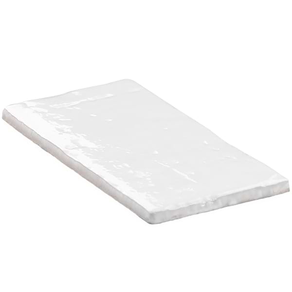 Malta White 4x8 Terracotta Look Polished Ceramic Tile