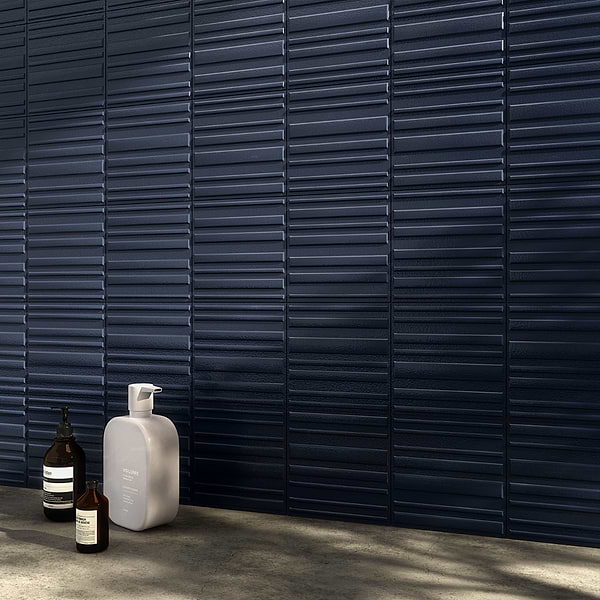 Close Out-Ras Blue 8x16 3D Glossy and Matte Mixed Finish Ceramic Tile