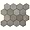 Ages Tortora 3" Hex Matte Porcelain Mosaic Tile