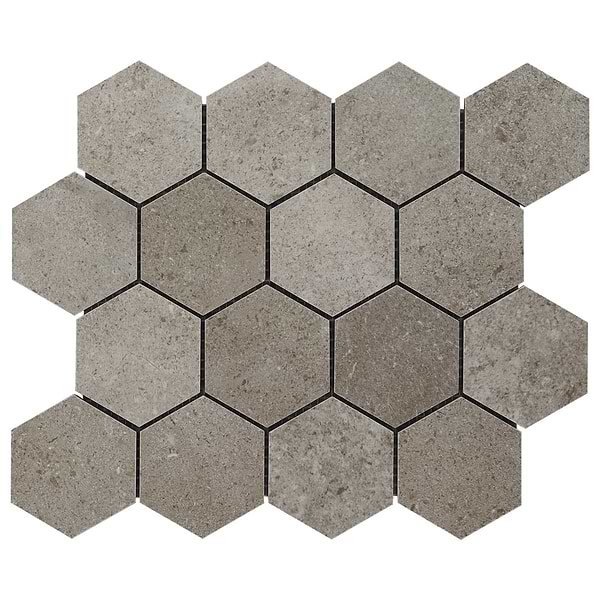 Ages Tortora 3" Hex Matte; in Taupe Colorbody Porcelain; for Backsplash, Bathroom Floor, Bathroom Wall, Commercial Floor, Floor Tile, Kitchen Floor, Kitchen Wall, Outdoor Floor, Outdoor Wall, Pool Tile, Shower Floor, Shower Wall, Wall Tile; in Style Ideas Beach, Classic, Contemporary, Industrial, Mid Century, Modern, Traditional, Transitional