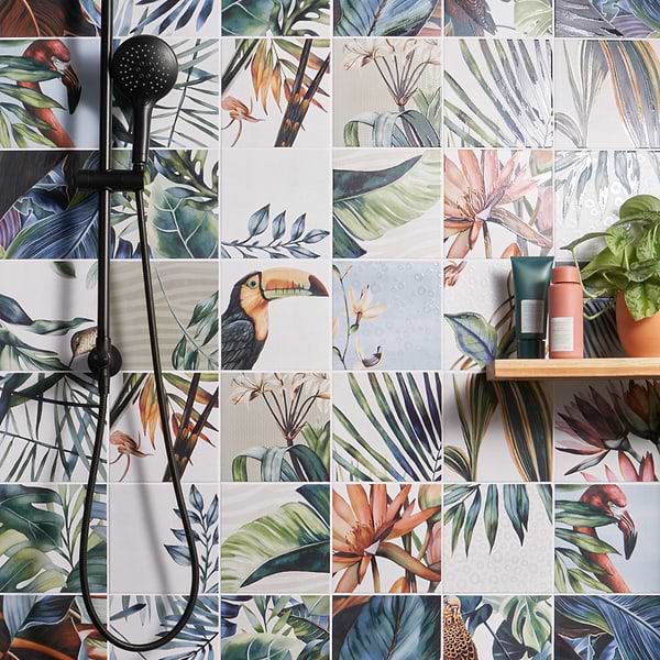 Angela Harris Florista Tikida Decor Mural 8x8 Matte Ceramic