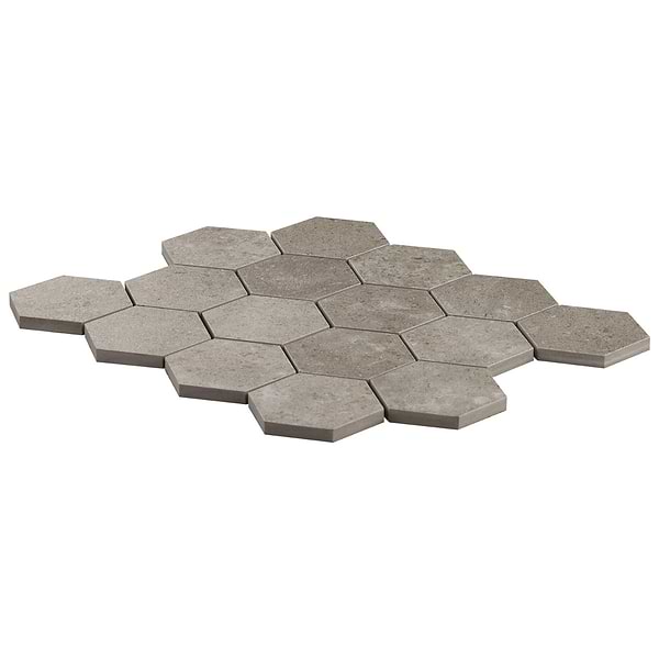 Ages Tortora 3" Hex Matte Porcelain Mosaic Tile