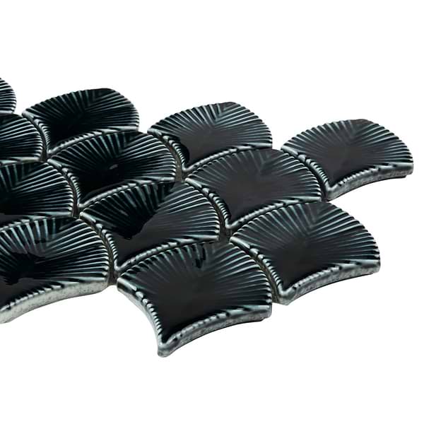 Baroque Mosaic Midnight Blue 3x4" Fan Polished Mosaic