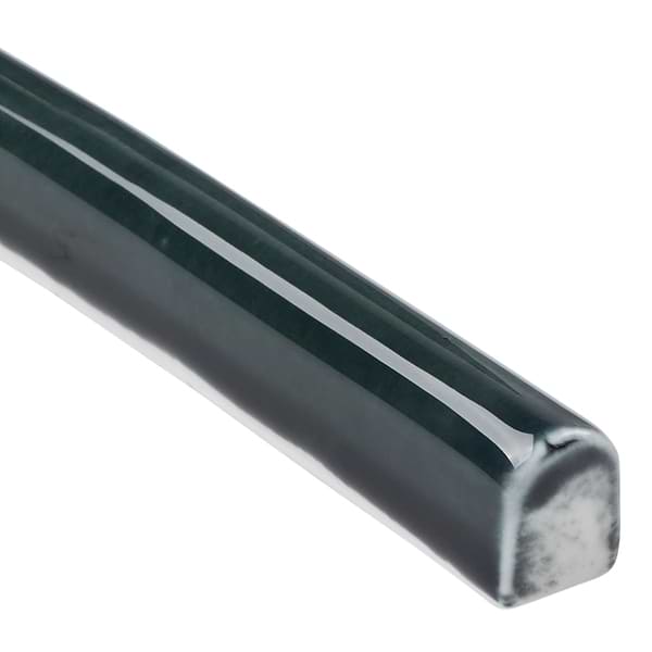 Baroque Glass Pencil Midnight Blue; in Blue Green Glass; for Bathroom Wall, Kitchen Wall, Outdoor Wall, Pool Tile, Shower Wall, Wall Tile; in Style Ideas Art Deco, Classic, Contemporary, Craftsman, Traditional