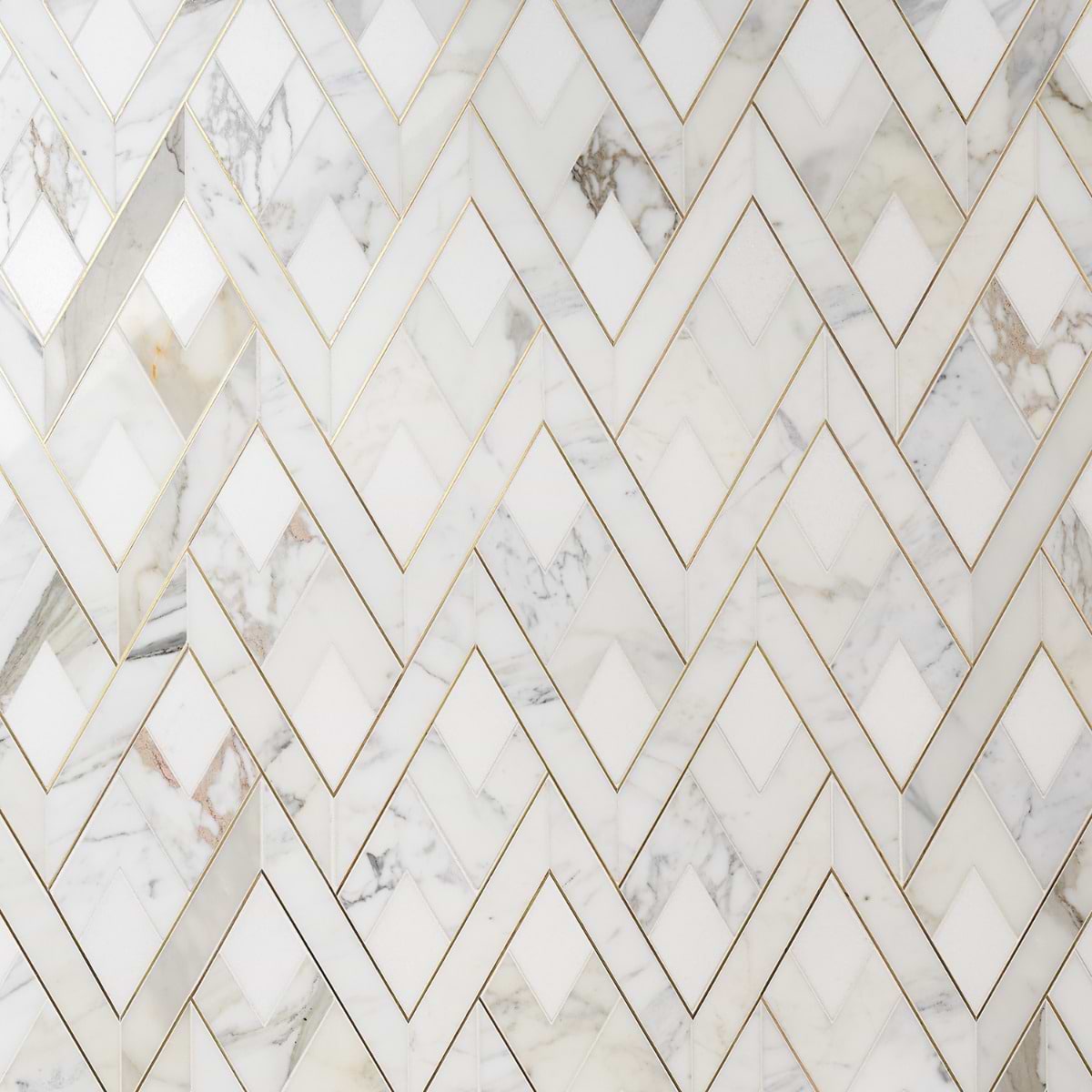 Fontane Bianco - White Thassos, Calacatta, & Brass 