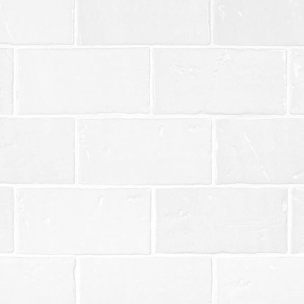 Malta White 4x8 Terracotta Look Polished Ceramic Tile