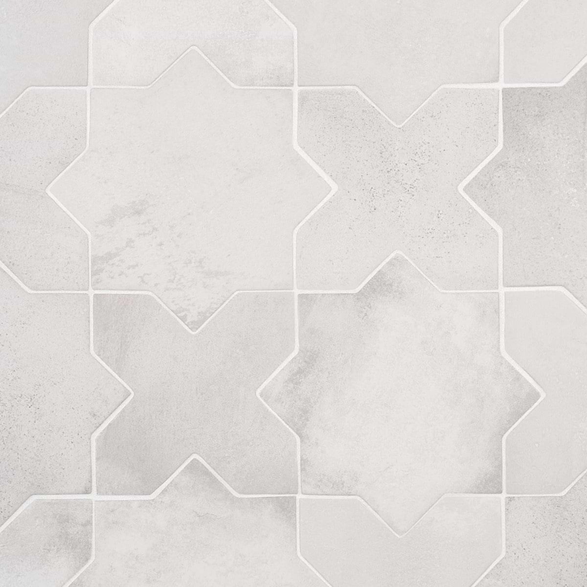 Malta White Matte Star and White Matte Cross 6" 