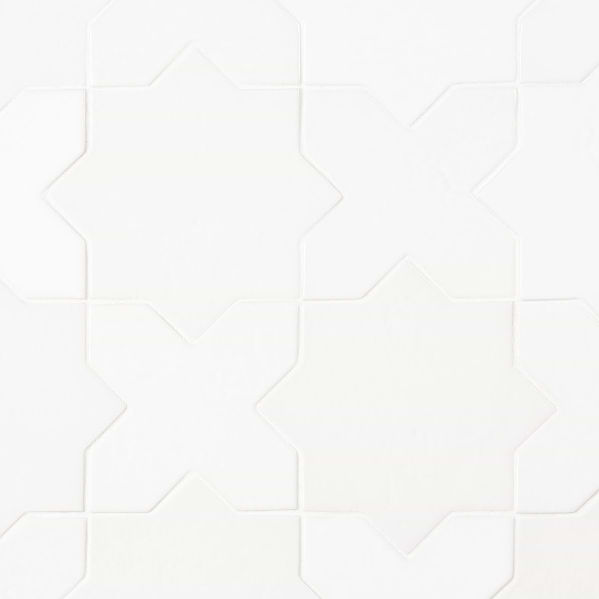 Malta White Polished Star and White Polished Cross 6" 