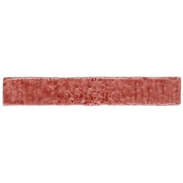 Artist Coralito Terracotta Pink 1.5x9 Crackled Glossy Ceramic Tile