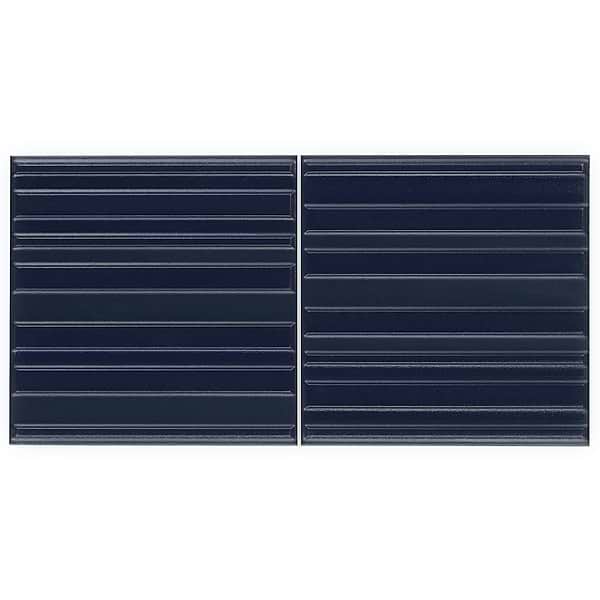 Close Out-Ras Blue 8x16 3D Glossy and Matte Mixed Finish Ceramic Tile