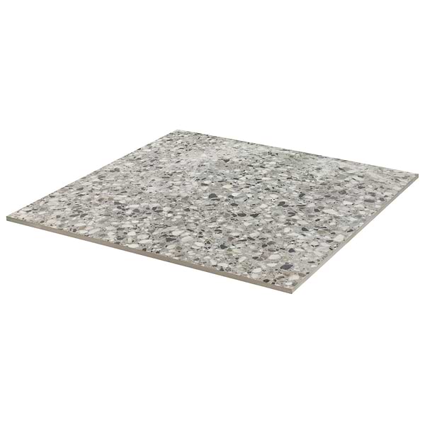 Kado Flakes Smoke Gray 24x24 Terrazzo Look Matte Porcelain Tile