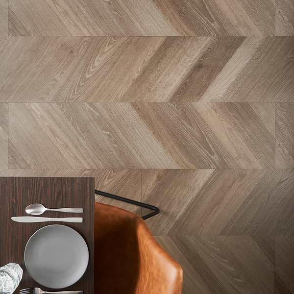 Stacy Garcia Artwood Chevron Mocha 12x48 - 5.0mm/20 mil Wear Layer -  Rigid Core Click Matte Luxury Vinyl