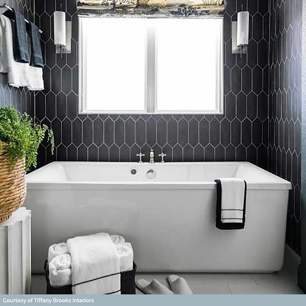 Kite Black 4x12 Picket Matte Porcelain Tile