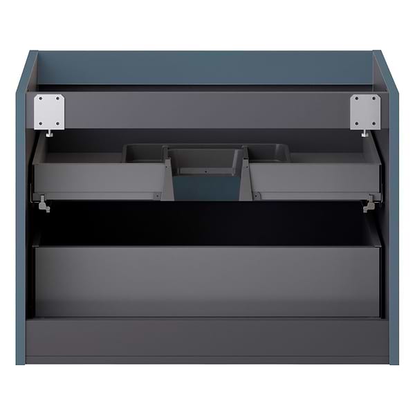 Adeline Denim Blue 30" Single Vanity with Integrated Solid Surface Top