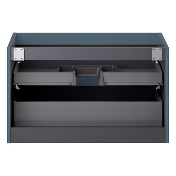 Adeline Denim Blue 36" Single Vanity with Integrated Solid Surface Top