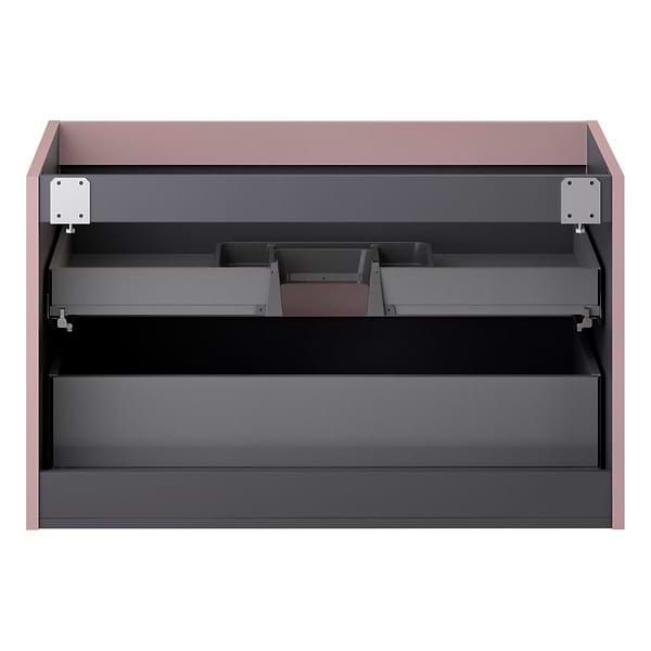 Adeline Rose Pink 36" Single Vanity with Integrated Solid Surface Top