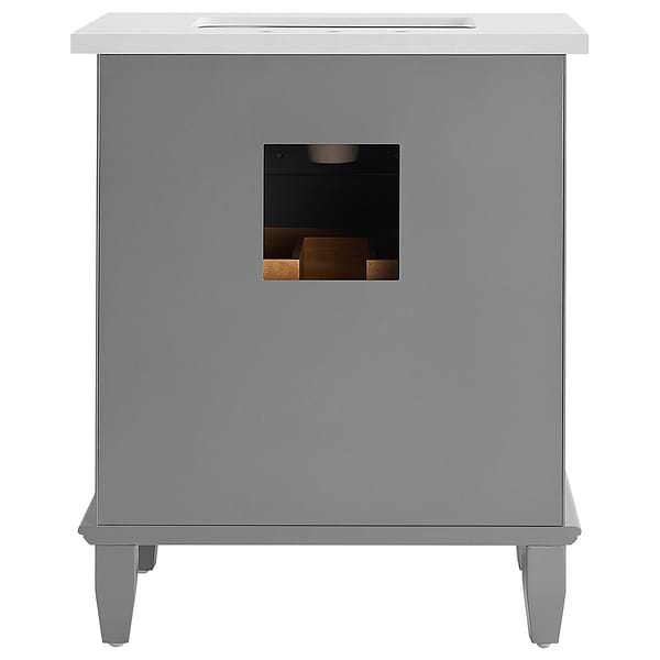 Close Out - Nora Gray 30" Single Vanity with Pure White Quartz Top