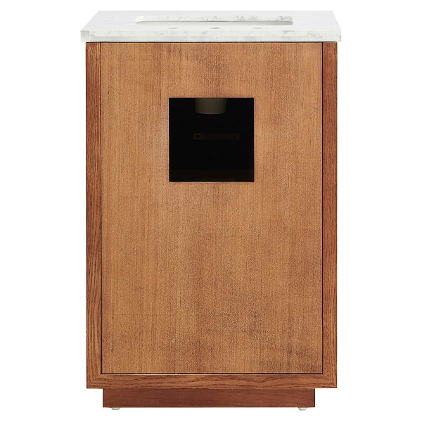 Marilyn Woodgrain 24" Single Vanity with Carrara Marble Top