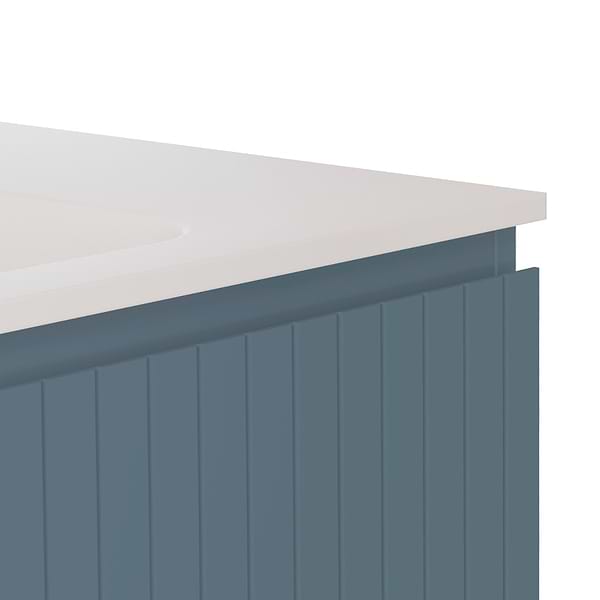 Adeline Denim Blue 30" Single Vanity with Integrated Solid Surface Top