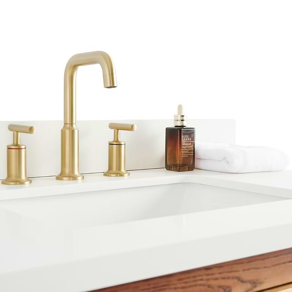 Marilyn Woodgrain 48" Single Vanity with Pure White Quartz Top