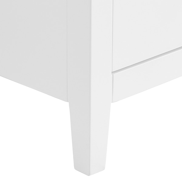 Iconic White and Silver 24" Single Vanity with Carrara Marble Top