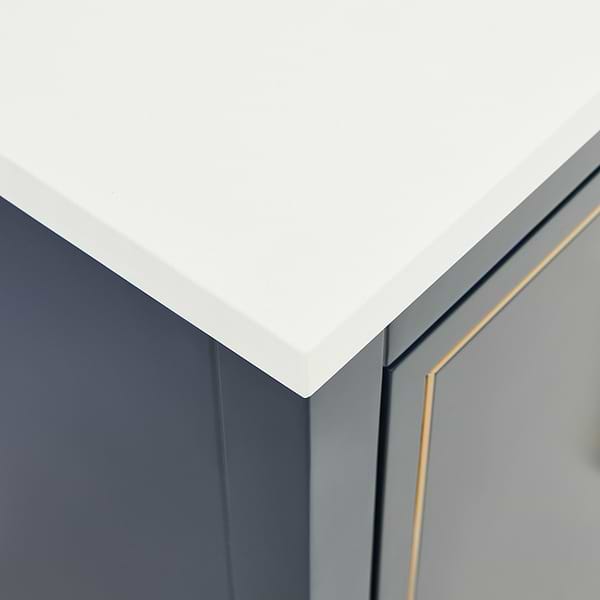 Province Navy and Gold 30" Single Vanity with Pure White Quartz Top