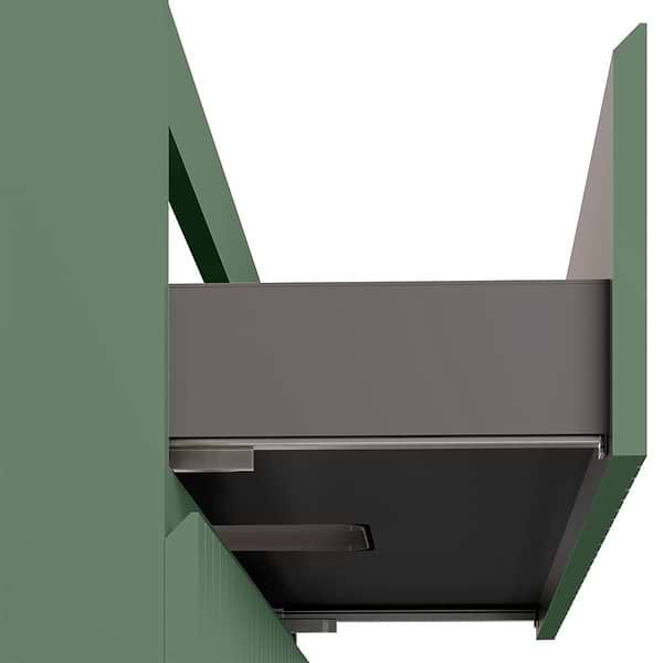 Adeline Forest Green 24" Single Vanity with Integrated Solid Surface Top