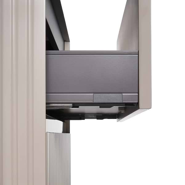 Linear Taupe 24" Single Vanity with Integrated White Solid Surface Top