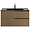 Kora Art Faux Fluted 40" Single Vanity with Integrated Black Ceramic Top & Black Handles