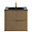 Kora Art Faux Fluted 24" Single Vanity with Integrated Black Ceramic Top & Gold Handles