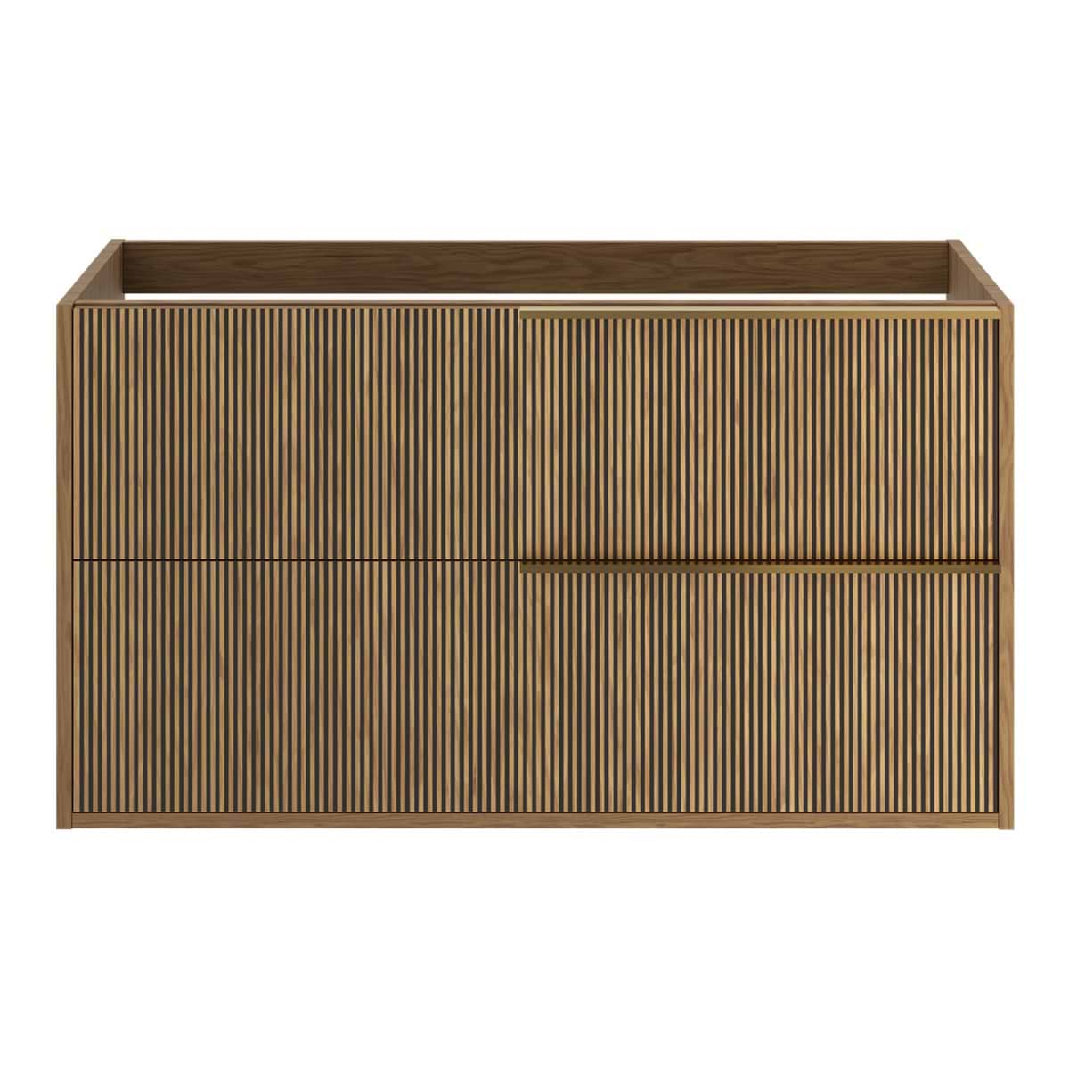 Kora Art Faux Fluted 40" Single Vanity with Gold Handles without Top 