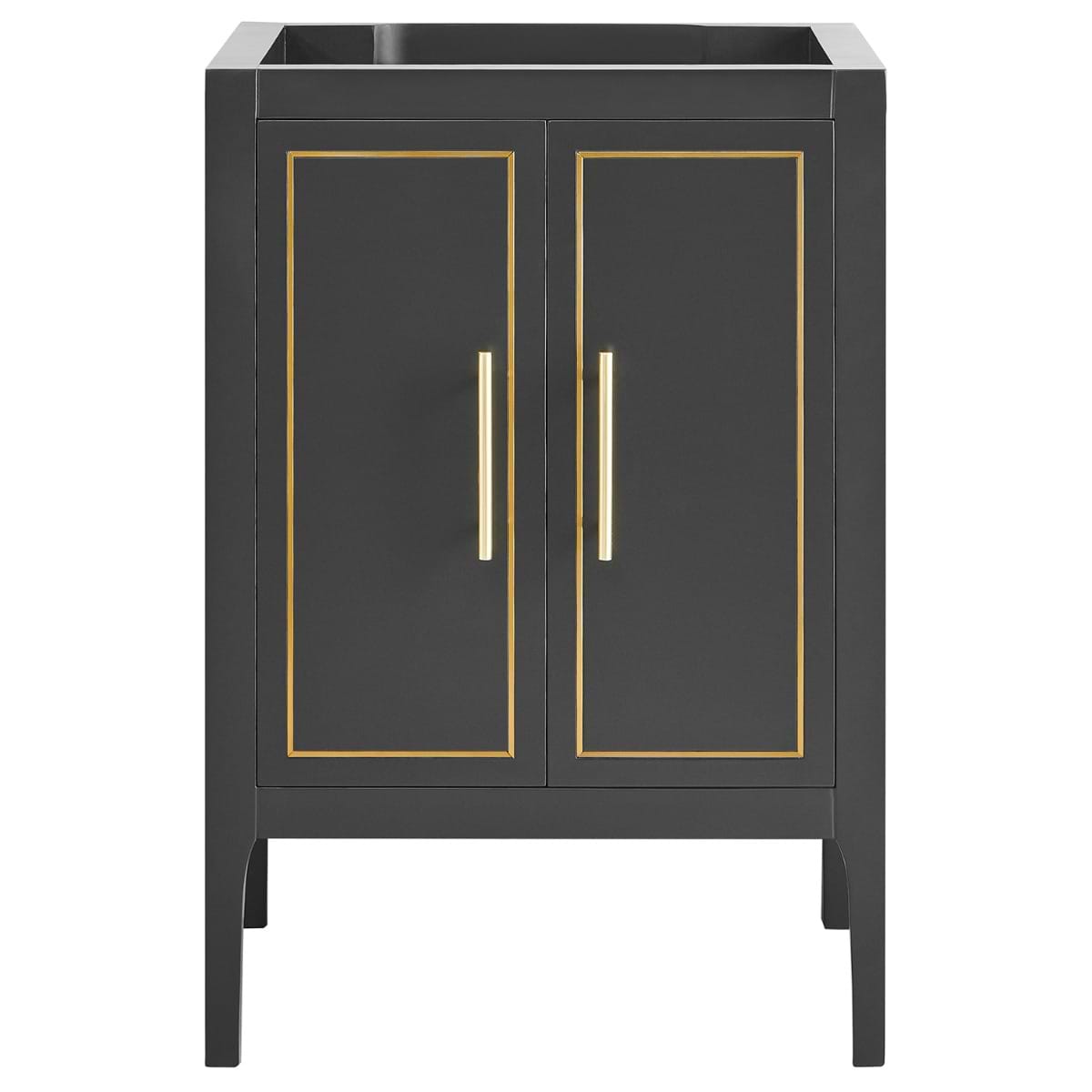 Province Charcoal and Gold 24" Single Vanity without Top 
