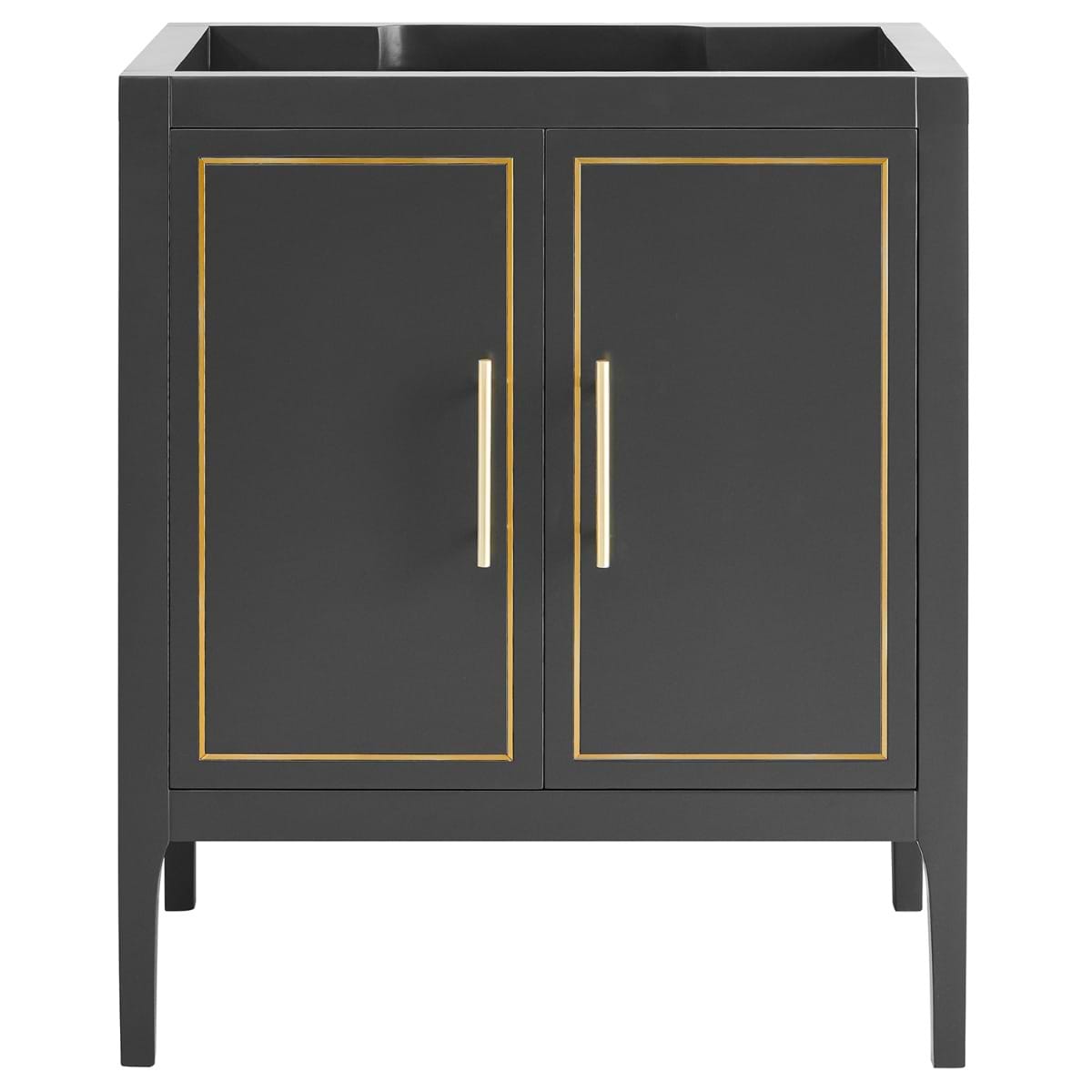 Province Charcoal and Gold 30" Single Vanity without Top 