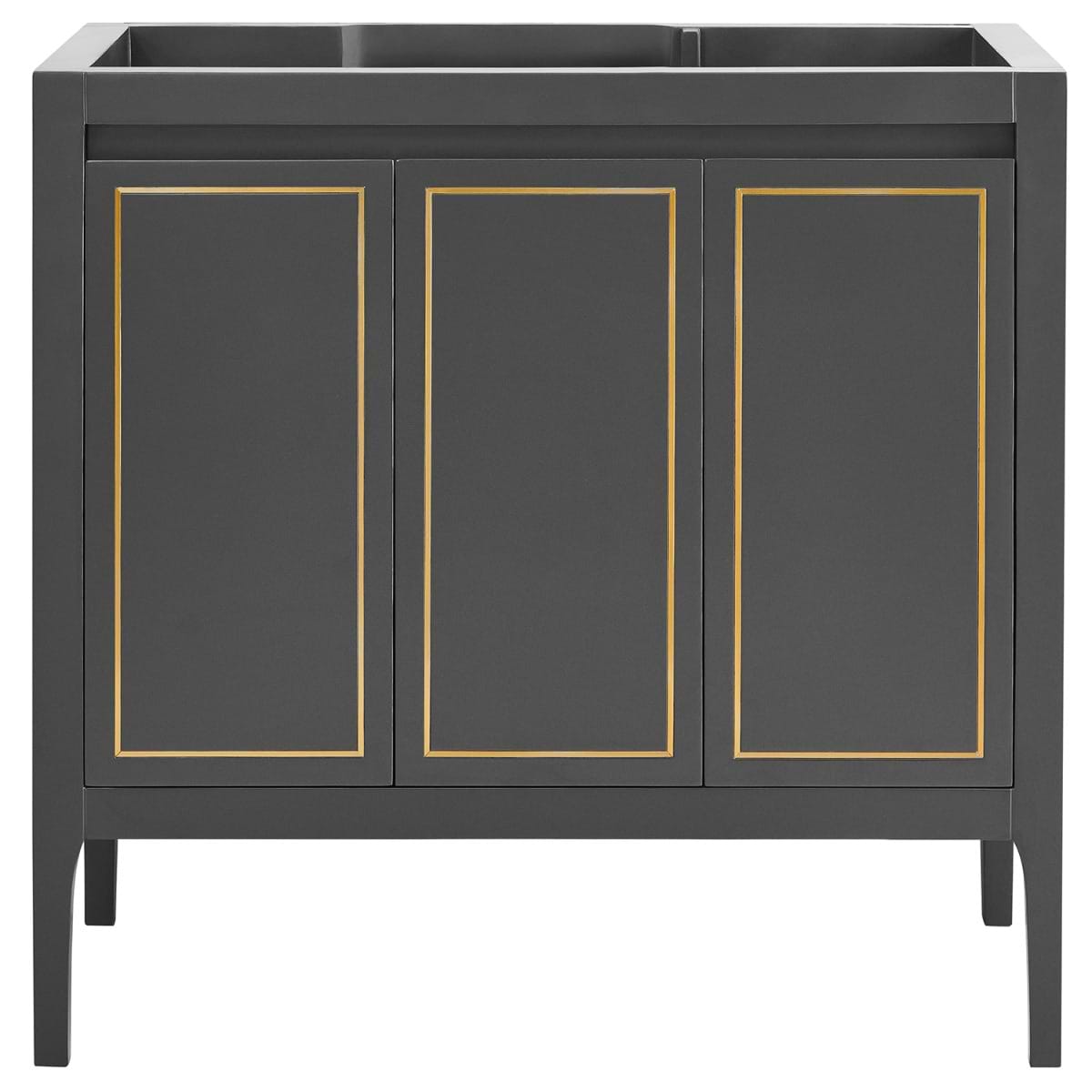 Province Charcoal and Gold 36" Single Vanity without Top 