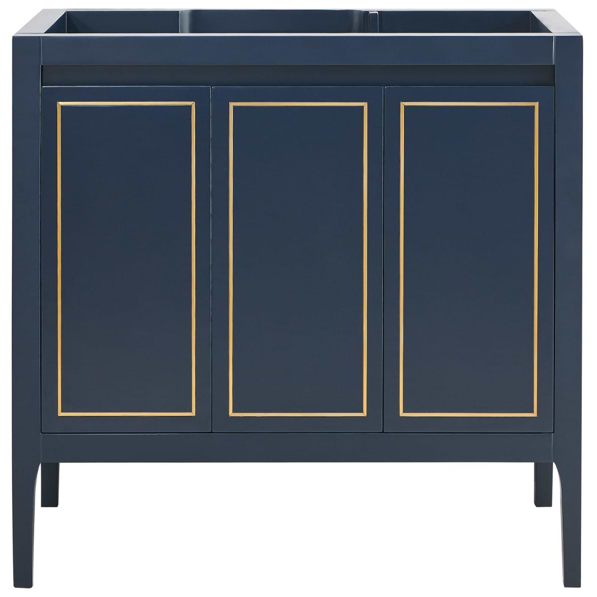 Province Navy and Gold 36" Single Vanity without Top 