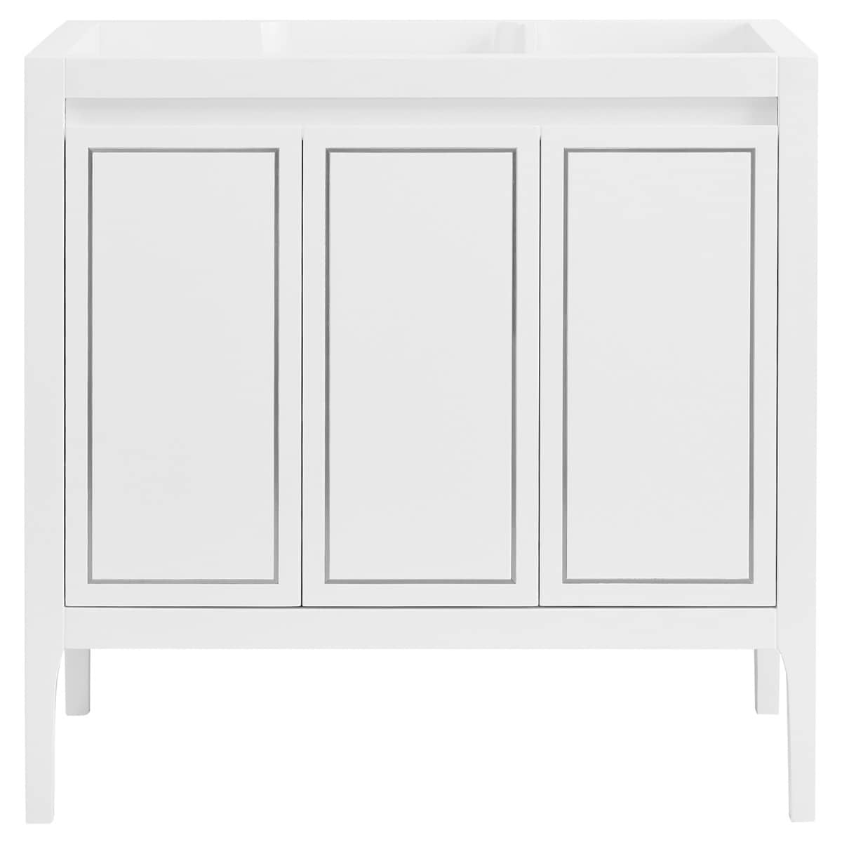 Close Out - Province White and Silver 36" Single Vanity without Top 