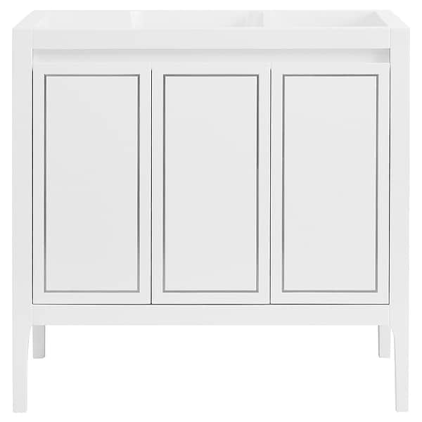 Close Out - Province White and Silver 36" Single Vanity without Top