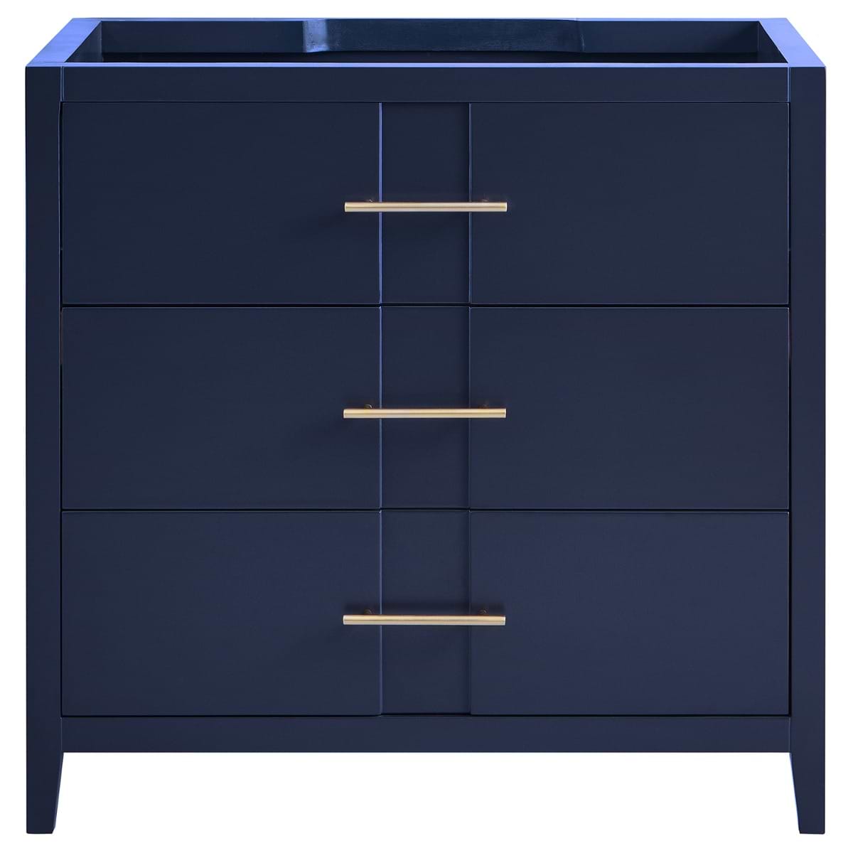 Iconic Navy and Gold 36" Single Vanity without Top 