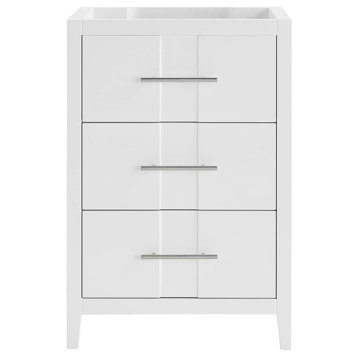 Iconic White and Silver 24" Single Vanity without Top 