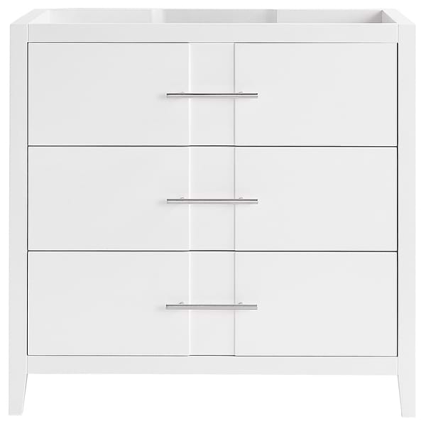Iconic White and Silver 36" Single Vanity without Top