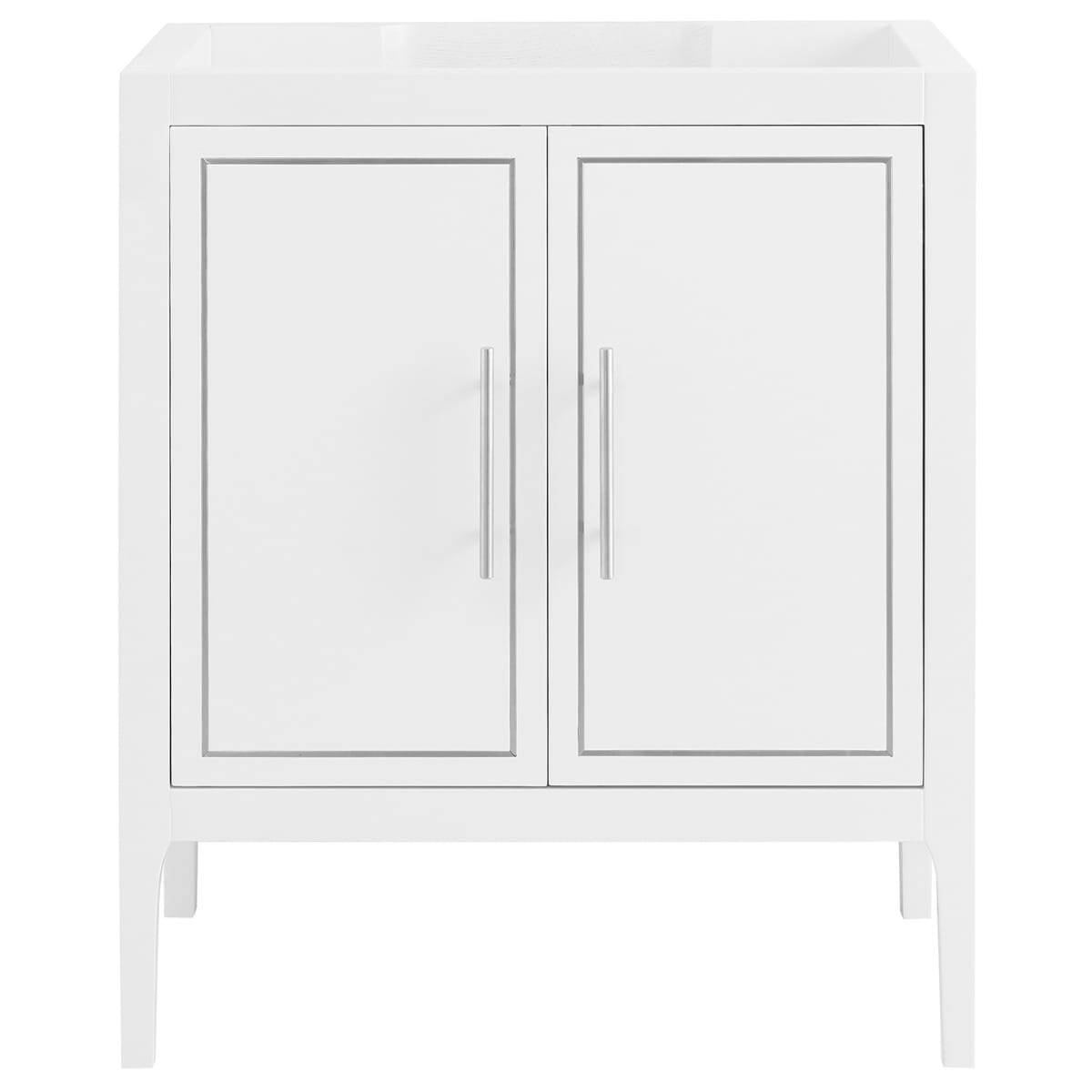 Province White and Silver 30" Single Vanity without Top 